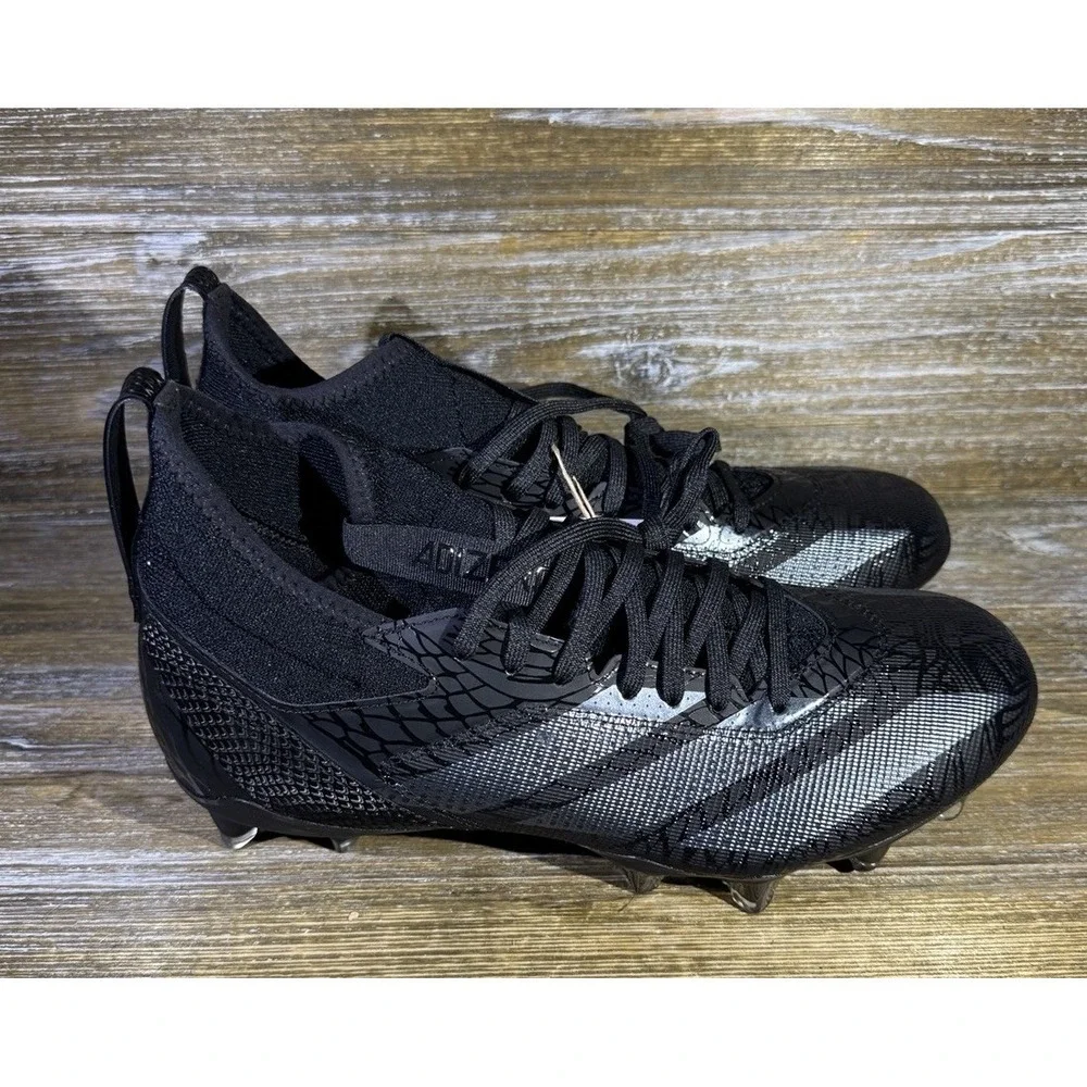 Adidas Adizero Impact Exotic‎ Football Cleats Black Silver Carbon Men's 9 NWOB